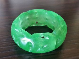 Jade Natural Burmese Jadeite Burma Jade Ring Size 10.5