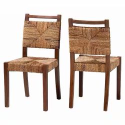 Bali & Pari Cordoba Natural Seagrass Dining Chair Set (4 total)