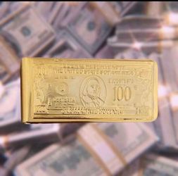 $100 Moneyclip Gold plated made in Korea