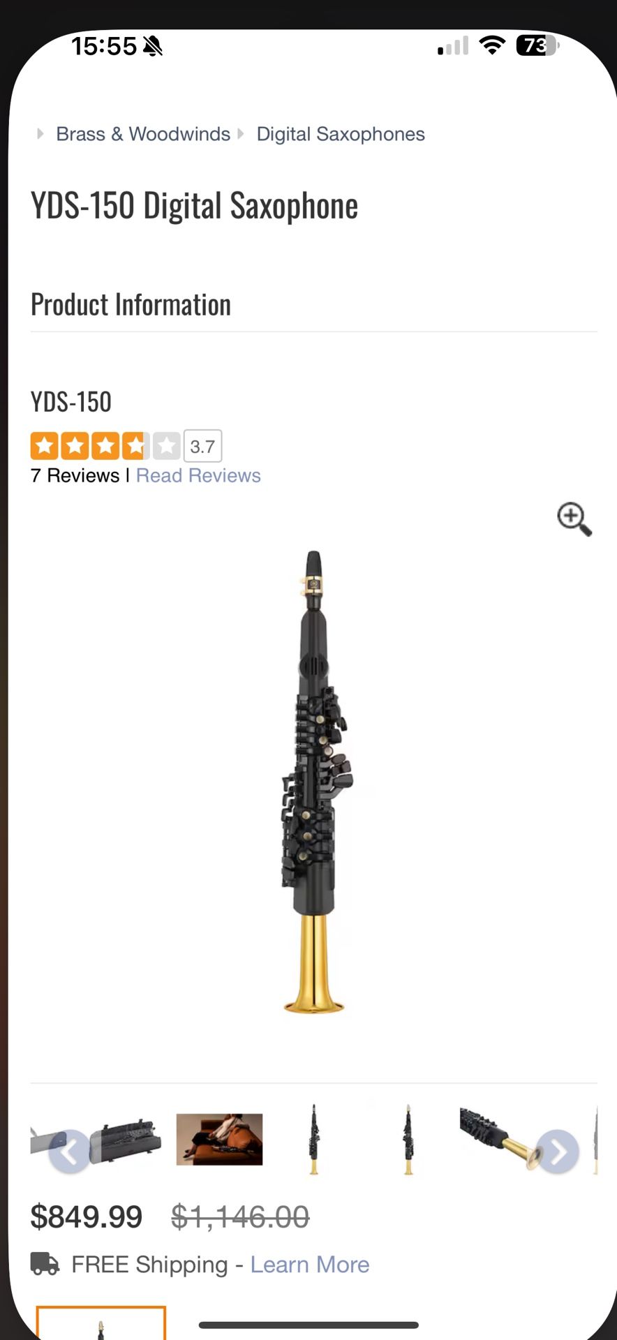 Yamaha Digital Saxophone