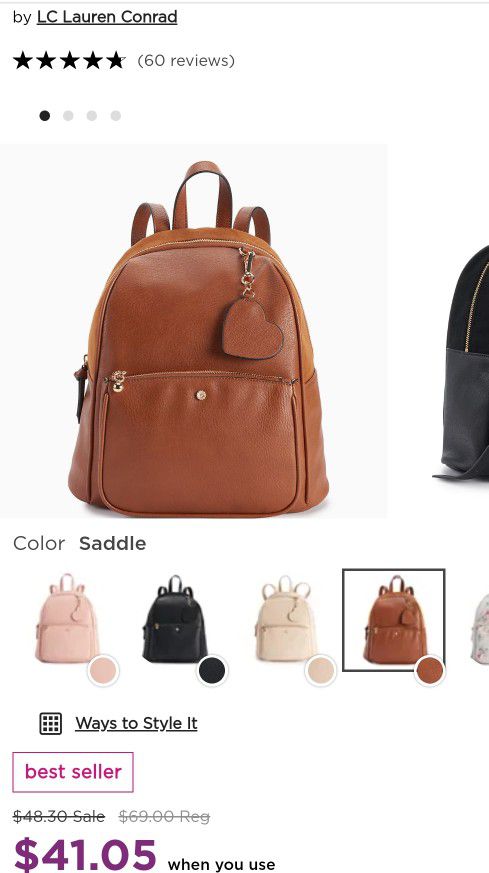 lauren conrad backpack purse, Off 70%