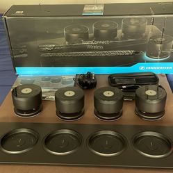 Sennheiser TC-W wireless conference tray set. Code 506693 like new. Barely used. As is. Pick up dlv still have box and cover and manuals. 