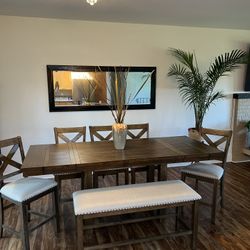 Ashley Table // New //8 Top With Leaf//