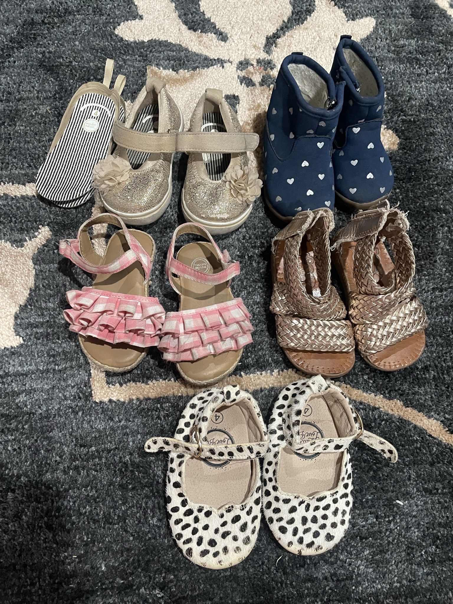 Size 4c Toddler Girls Shoes 5 Pair