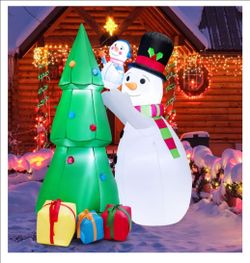 6ft Christmas inflatable Tree with Snowman gift boxes CM23968US
