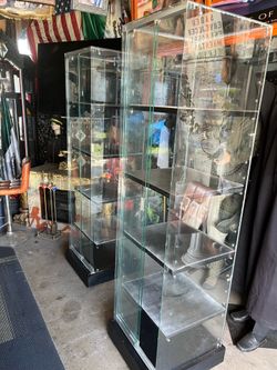 Glass display cabinets