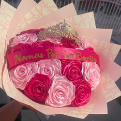 Pink And Hot Pink Eternal Rose Bouquet 🩷💗 | Forever Lasting Roses | Ribbon Roses | Eternal Rose Ramo 