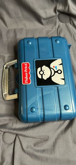 Vintage 90s Fisher-Price Toy Medical Doctor Kit with Blue Case & Tools
