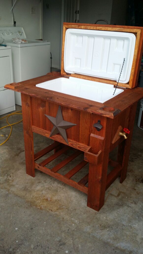 Ice chest wooden coolers