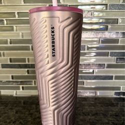 Brand New Stainless Steel Starbucks Tumbler “Geometric Rose”