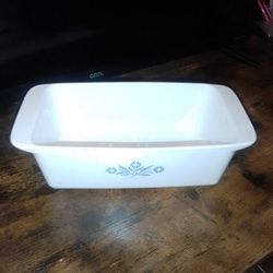 Vintage Corning Ware Loaf Pan Blue Corn Flower