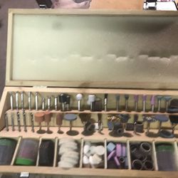 228-Pieces Rotary Tool Accessories Kit Grinding Polishing Shank Craft Bits In Wooden Box Supplies 