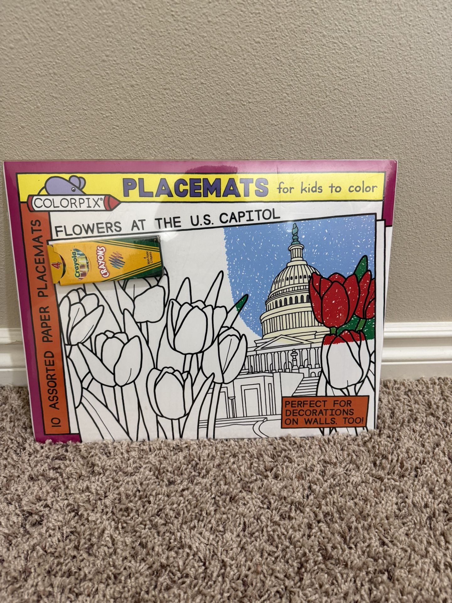 Placemats For Kids To Color