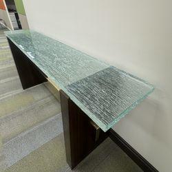 Glass Top Decorative Accent Table 