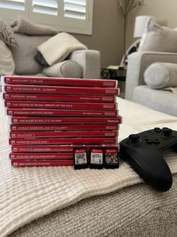 nintendo switch games and pro controller