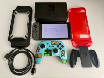 Nintendo Switch | 128GB microSD Card | PowerA Mario Wireless Controller
