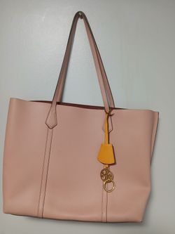 Tory Burch Pink Leather Tote Bag