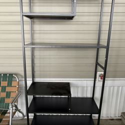 Furniture of America Zin Industrial Metal 5-Shelf Bookcase - Black  “Already assembled” Sturdy Metal