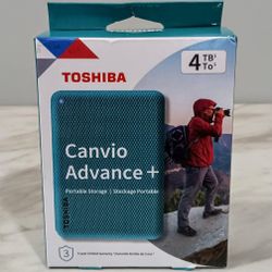 Toshiba Canvio Advance Plus - Portable External Hard Drive 4TB (New)