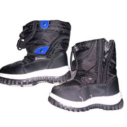 Merence Lined Black Snow Winter Toddler Boots