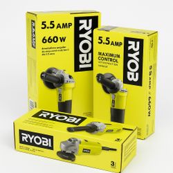 Ryobi 5.5 Amp Angle Grinder – 4-1/2” Barrel Grip