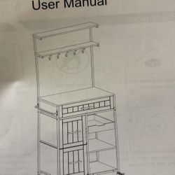 P188 $60  kitchen island  white and oak brand new and still in the box