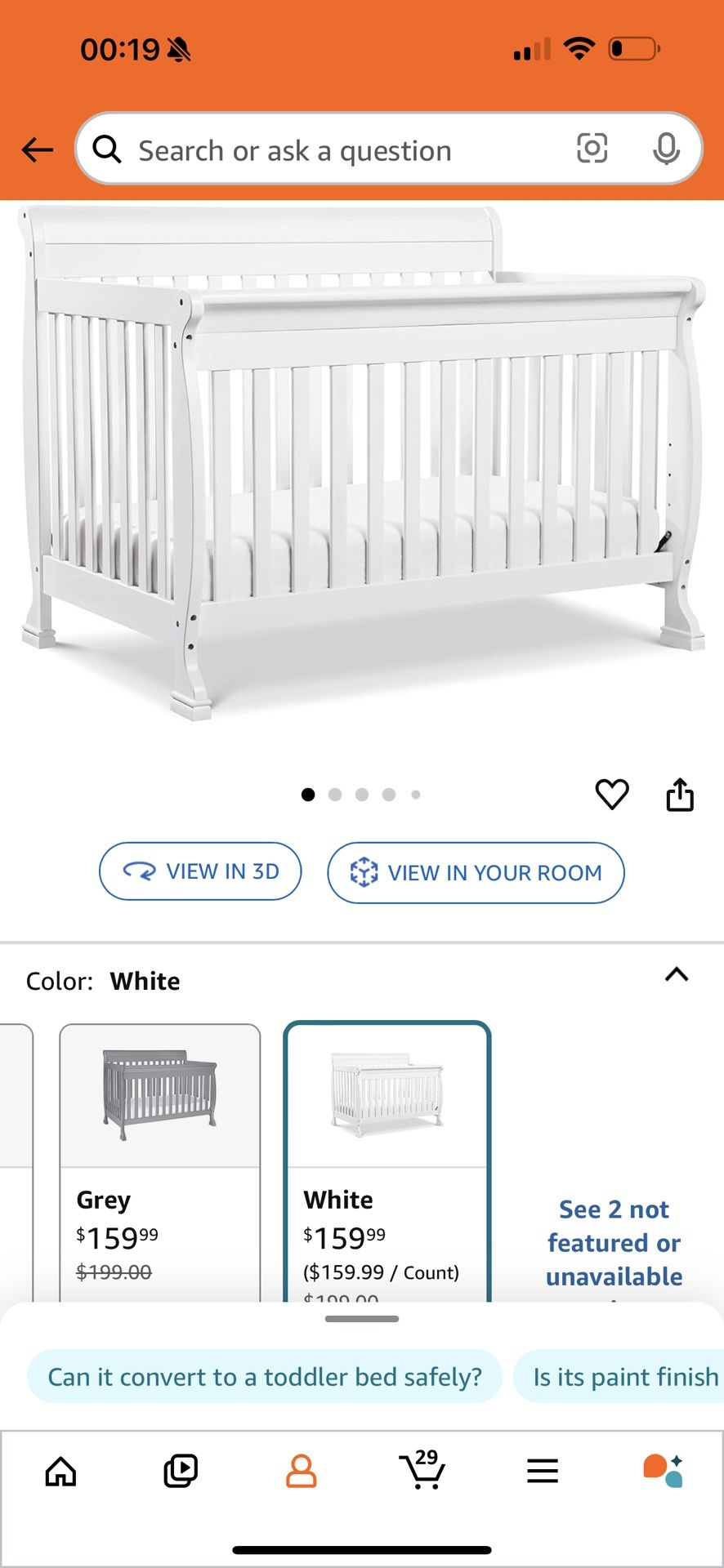 Baby Crib And Mattress