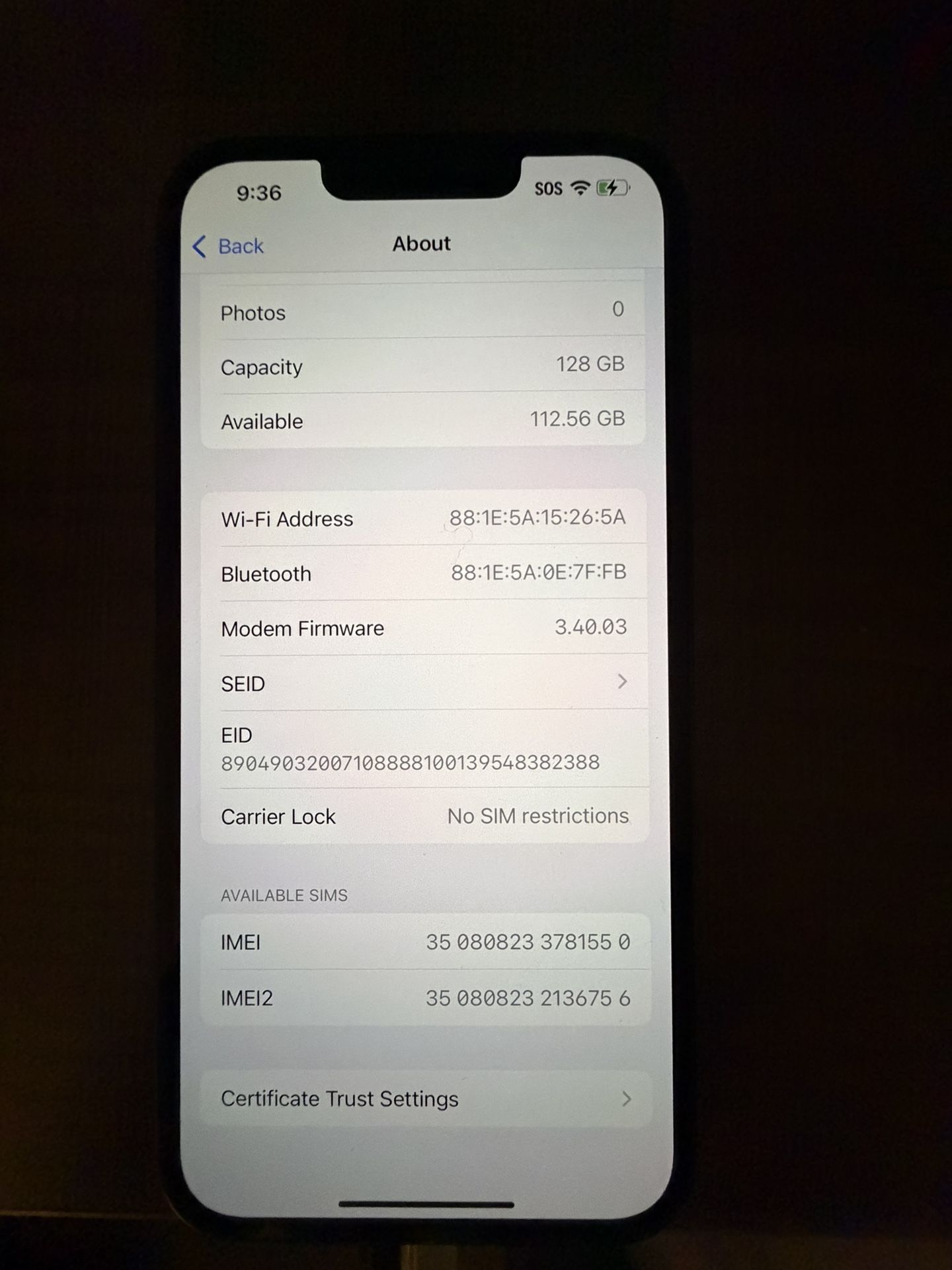 iPhone 14 (Carrier Unlocked)