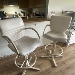 Vintage Leather Counter Stools