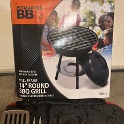 Mini 14” Bbq Grill w Grilling Tools