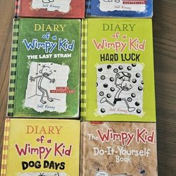 6 Books of DIARY OF A WIMPY KID