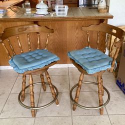 Wood Bar Stools $45 for both