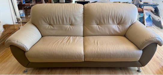 Leather couch set