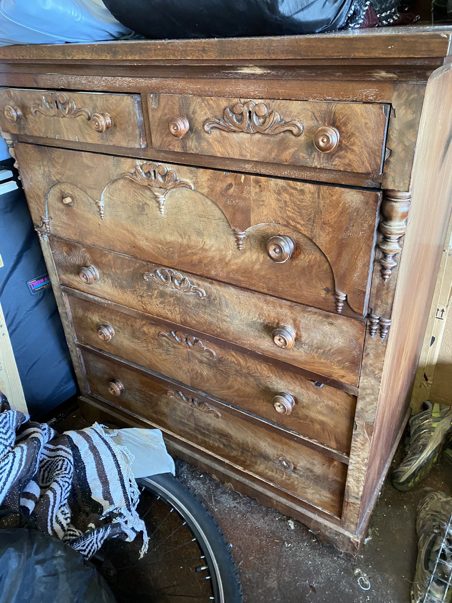 Large antique dresser solid oak