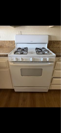 White 4-Burner Gas Range Stove