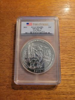 2011 5OZ Silver Olympic ATB MS69PL