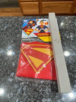 Superman Power Cape Set Superhero kids Halloween Costume Accessory cosplay.  Brand new never opened.  Smoke free home