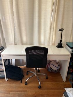 White Ikea desk