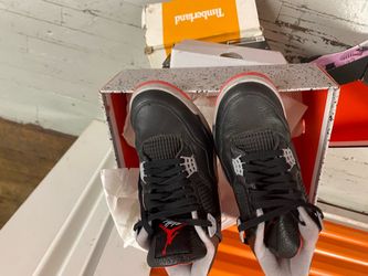 Air Jordan 4 Black Red Sneakers