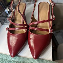 Women’s Vintage Cherry Red Kitten Heels 