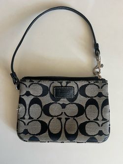 Vintage coach monogram wristlet