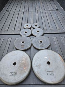 85lb Pancake Style Standard 1inch Weight Plates Set