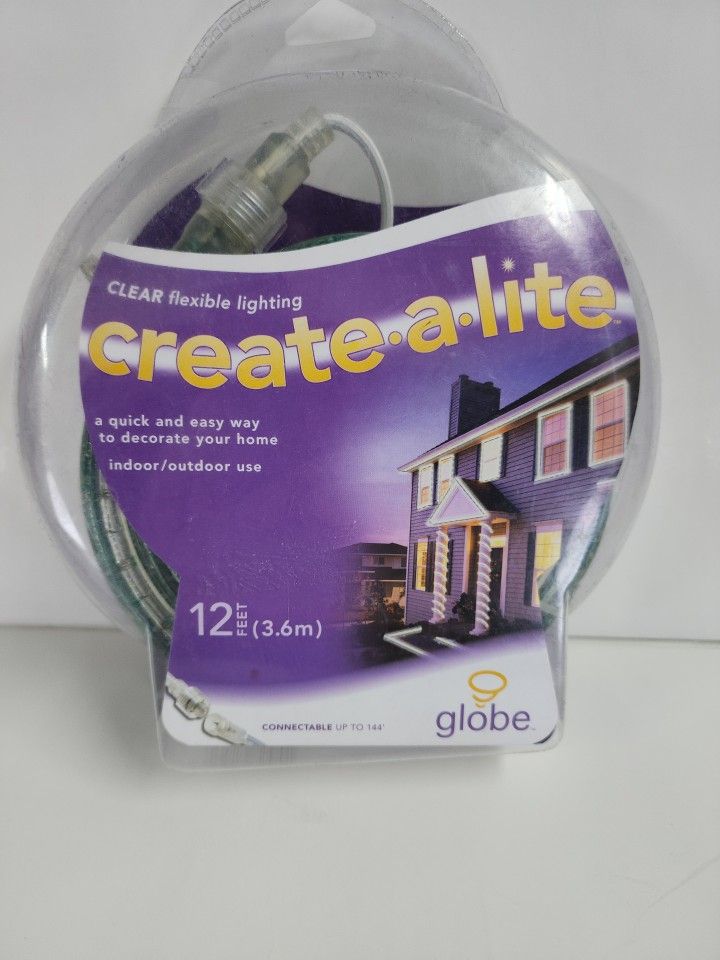 Globe Create-A-Lite Weatherproof 12' Decorative Lighting Clear New create a lite. NEW ( OPEN BOX).
NOTE: THE BOX LITTLE BIT DAMAGED AS SHOWN IN THE P