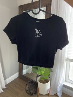 Black Skeleton Crop Top