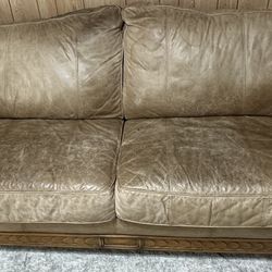 Leather Sofa And Chair (Available unto Sat 8/29)