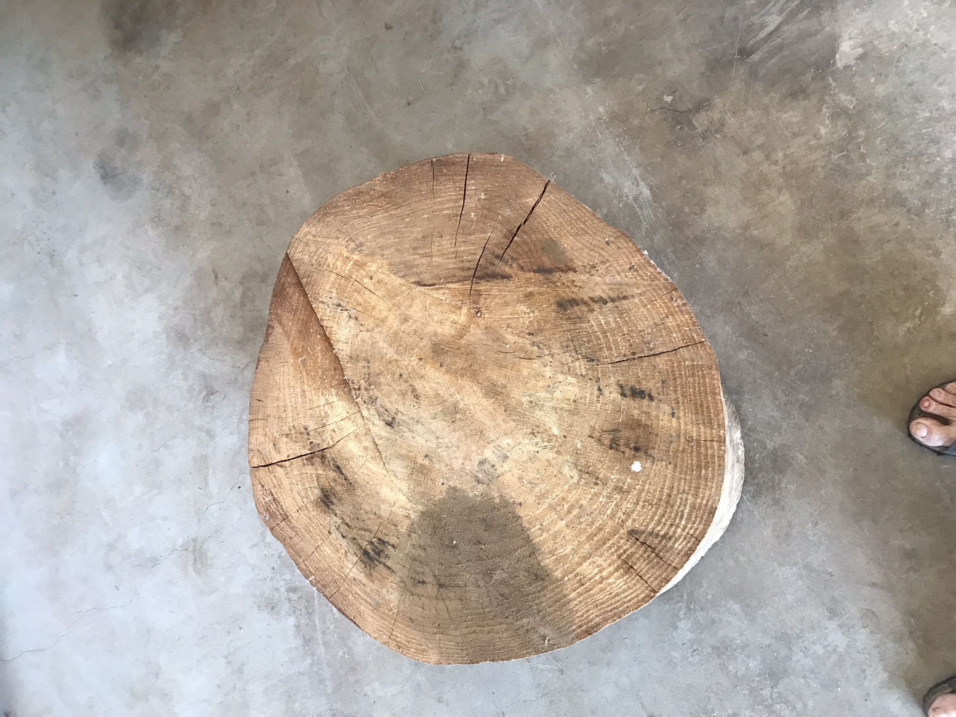 Reclaimed Solid Wood Stump side Table Medium Height