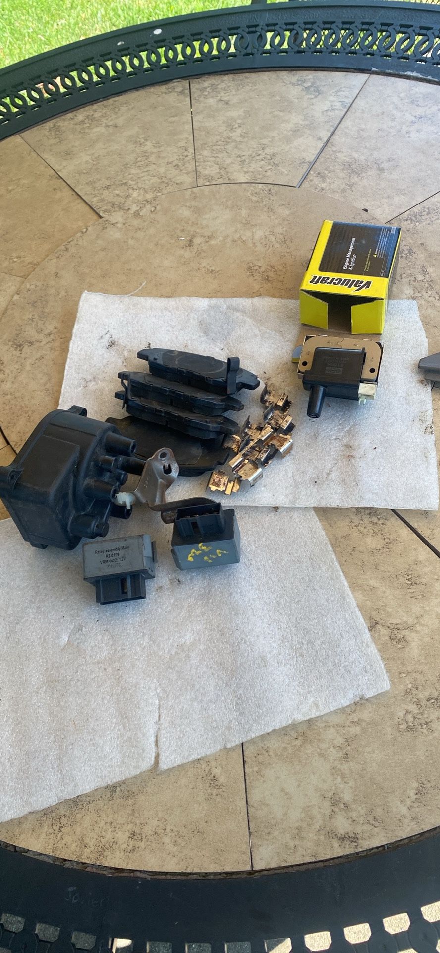 1998 Honda Accord Dx Parts: Ignition Coil, Front Brakes-pads, Distributor Cup & Main Relays $20