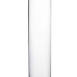  Huge Glass Vases, 6" W x 26" H, Grand Cylinder One Piece 