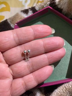 Real silver small stud earrings $17