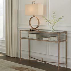 Ashley New glass console table